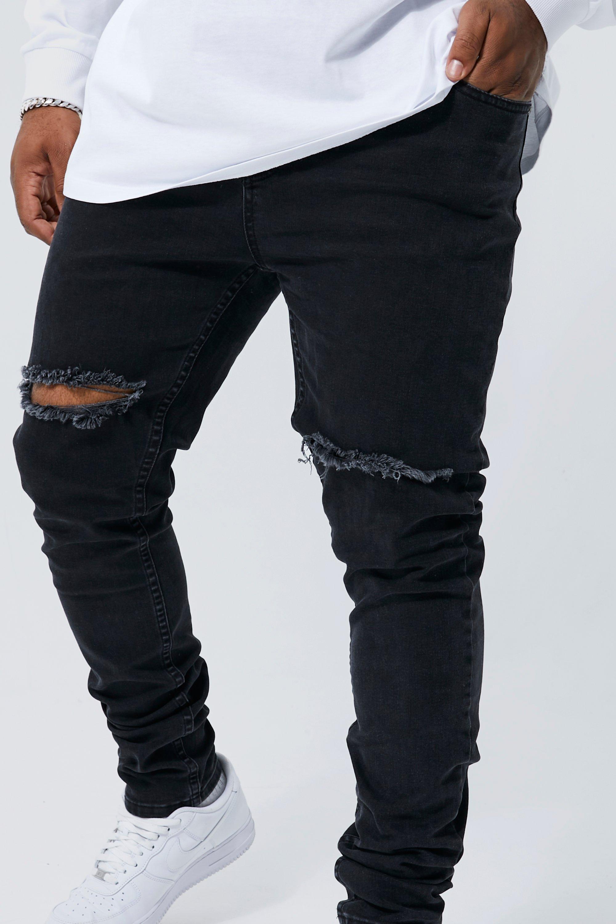 Ripped at best sale knee jeans